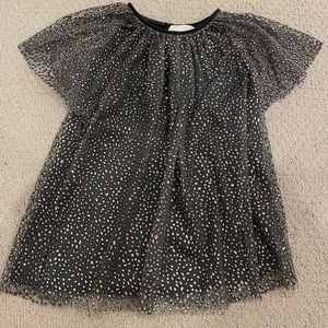 Zara girls gold and black top size 13/14